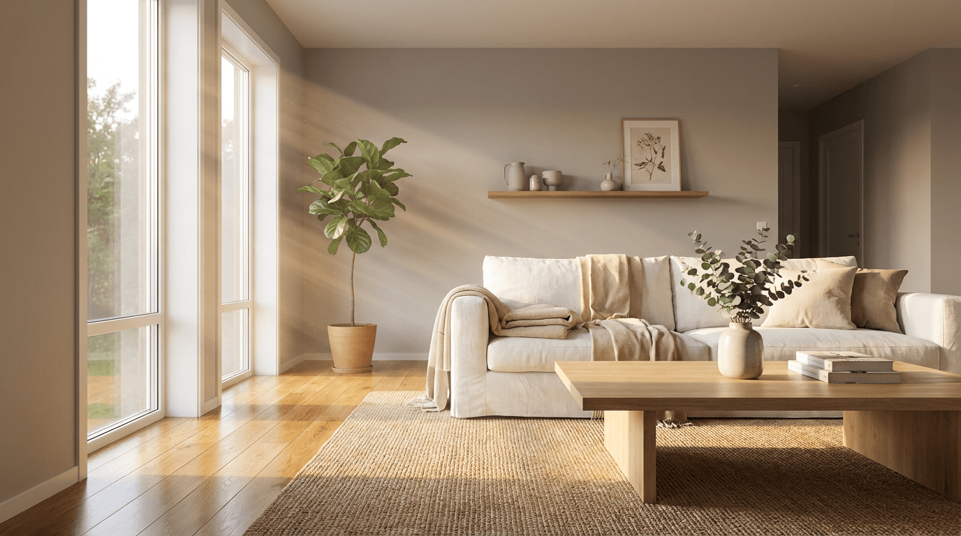 Bright, professionally cleaned residential space ready for use