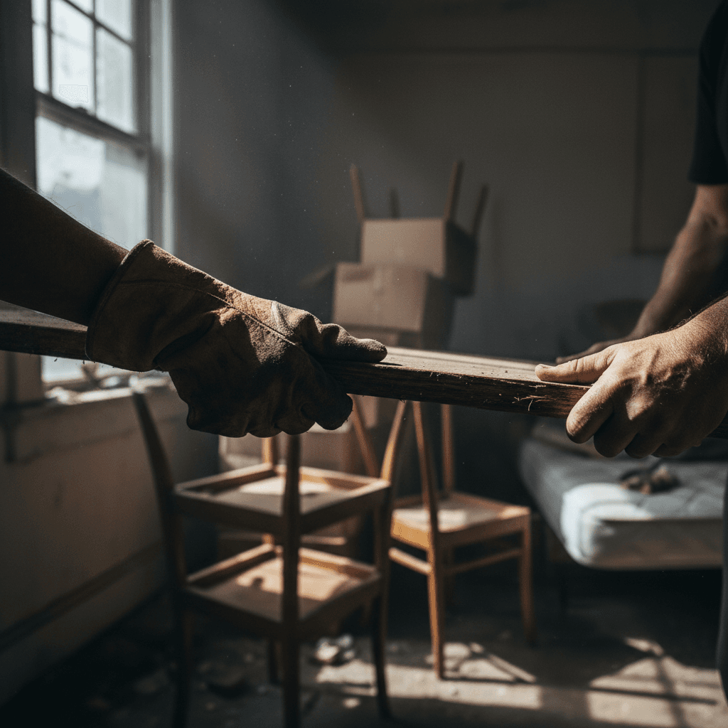 Construction debris removal and sweeping